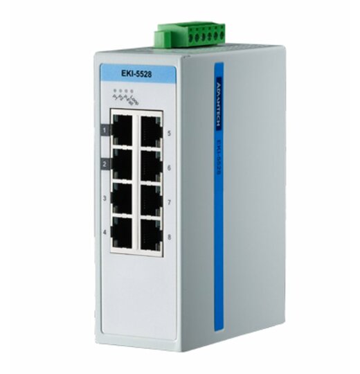 EKI-5528I 8 Port Fast Ethernet ProView Switch